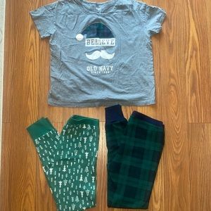 Old Navy Pajama Bundle (2 Med Pant, 1 Lg Top)